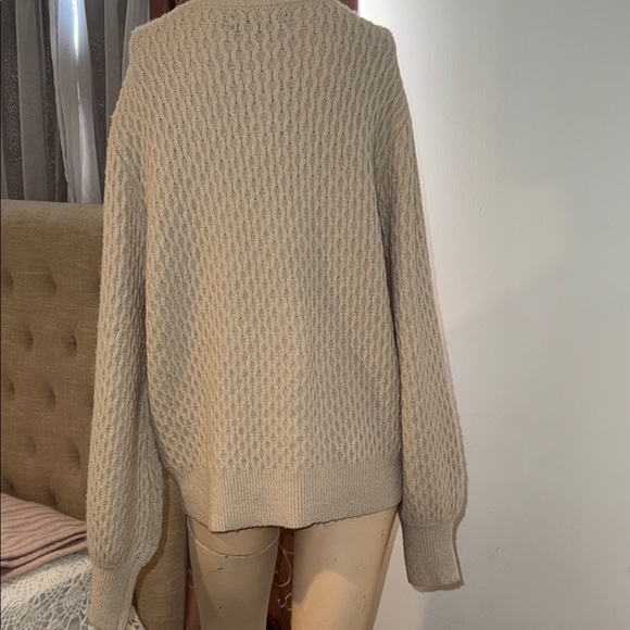 Women's Beige Cardigan Sweater - Picture 5 of 8
